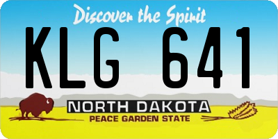 ND license plate KLG641