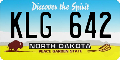 ND license plate KLG642
