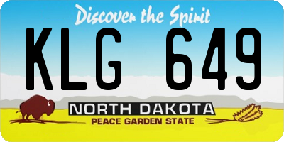 ND license plate KLG649