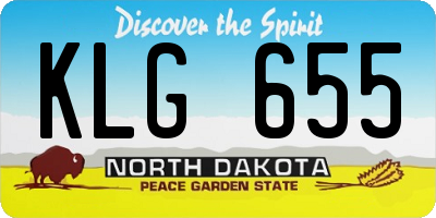 ND license plate KLG655