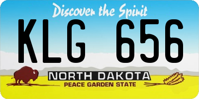 ND license plate KLG656