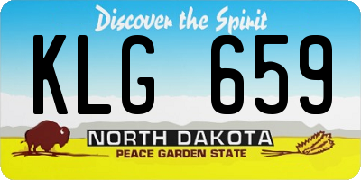 ND license plate KLG659