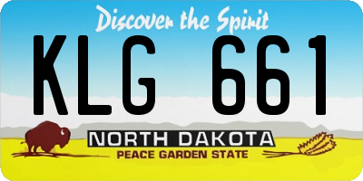ND license plate KLG661