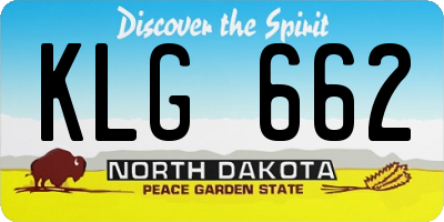ND license plate KLG662