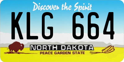 ND license plate KLG664