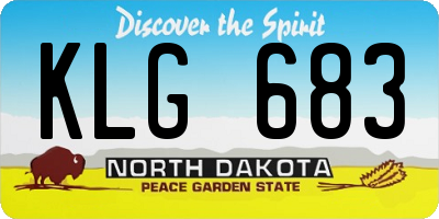 ND license plate KLG683