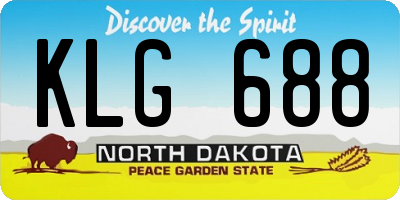 ND license plate KLG688