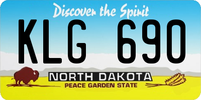 ND license plate KLG690
