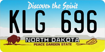 ND license plate KLG696
