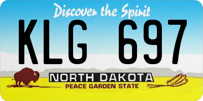 ND license plate KLG697