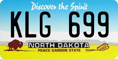 ND license plate KLG699