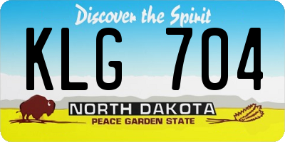 ND license plate KLG704