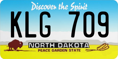 ND license plate KLG709