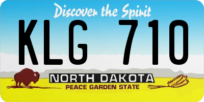 ND license plate KLG710