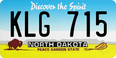 ND license plate KLG715