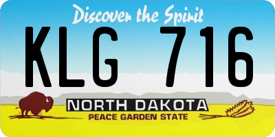 ND license plate KLG716