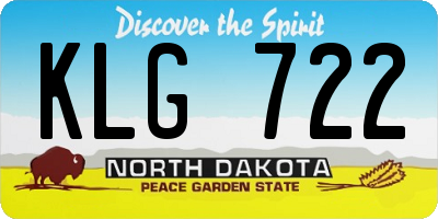 ND license plate KLG722