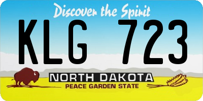ND license plate KLG723