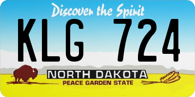 ND license plate KLG724