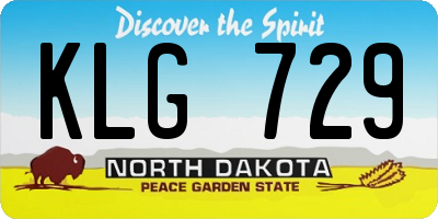ND license plate KLG729