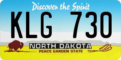 ND license plate KLG730