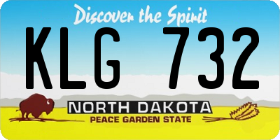 ND license plate KLG732