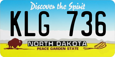 ND license plate KLG736