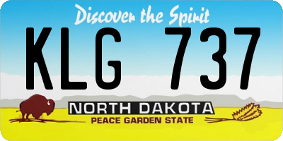 ND license plate KLG737