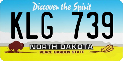 ND license plate KLG739
