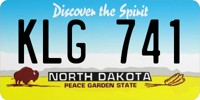 ND license plate KLG741