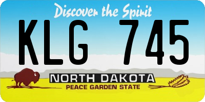 ND license plate KLG745