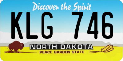 ND license plate KLG746