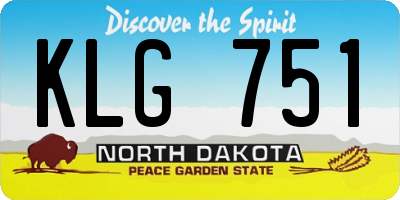 ND license plate KLG751