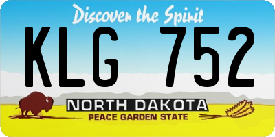 ND license plate KLG752