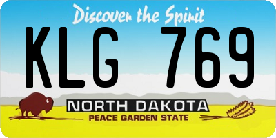 ND license plate KLG769