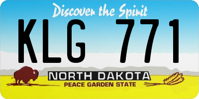 ND license plate KLG771