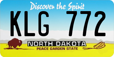 ND license plate KLG772