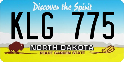 ND license plate KLG775