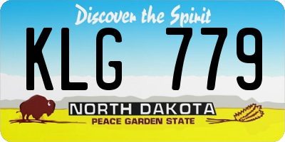 ND license plate KLG779