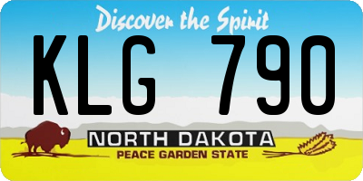 ND license plate KLG790