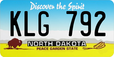 ND license plate KLG792