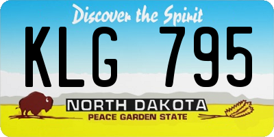 ND license plate KLG795