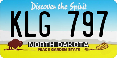 ND license plate KLG797