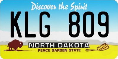 ND license plate KLG809