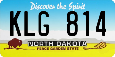 ND license plate KLG814
