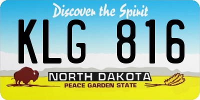 ND license plate KLG816