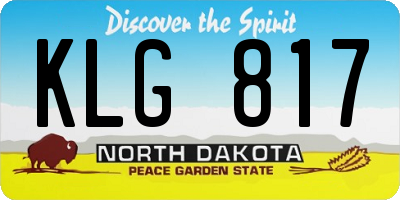 ND license plate KLG817