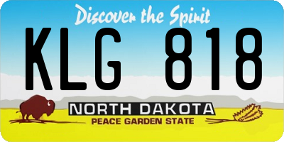 ND license plate KLG818