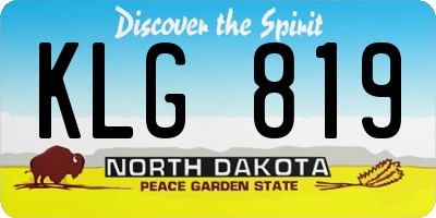 ND license plate KLG819