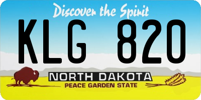 ND license plate KLG820